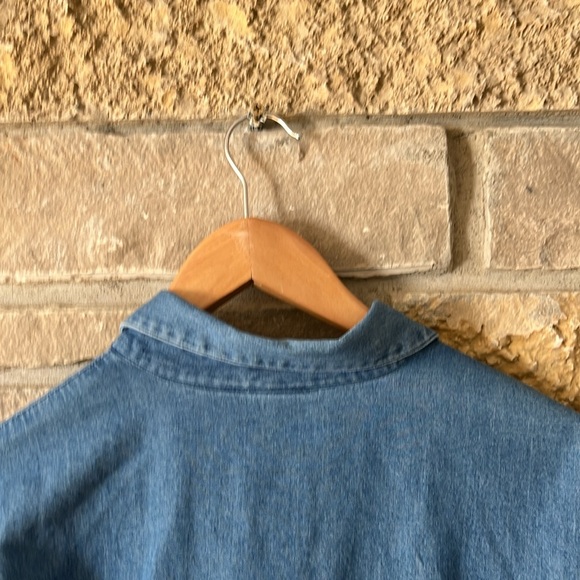 Vintage Maggie & Max Cottagecore Denim Button Down Shirt Size Medium - Picture 9 of 12